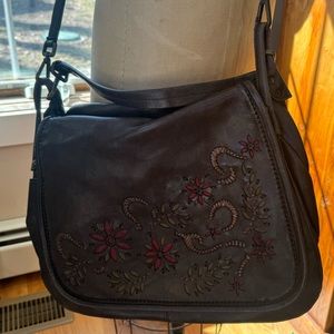 Leather messenger